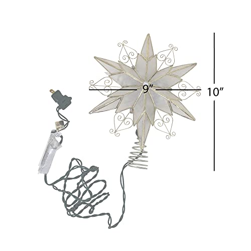 10-Light 6-Point Capiz Star Treetop H31841