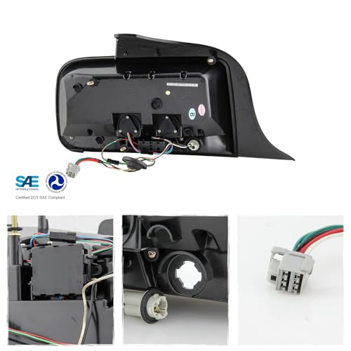 Smoked LED Tail Lamp Brake Lights with Sequential Signal Pair M6593