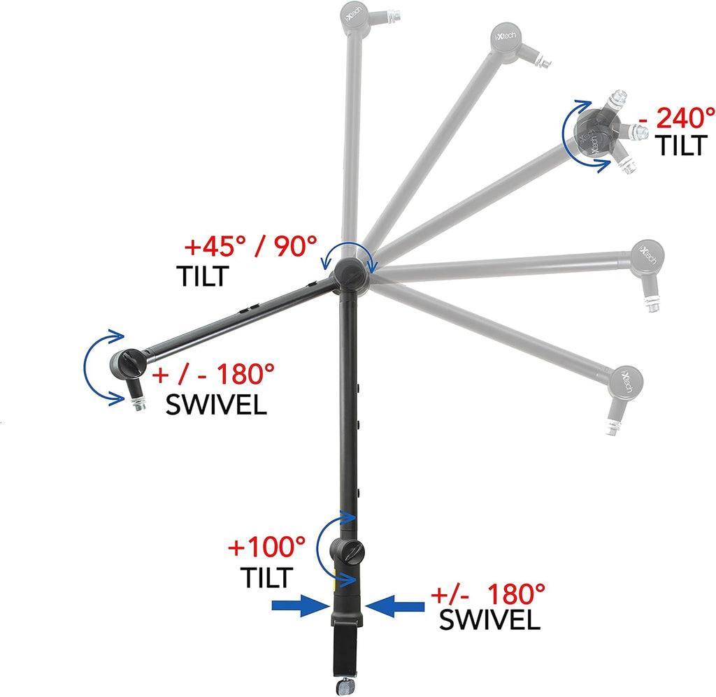 Adjustable 360° Rotatable Stainless Steel Microphone Arm Y13979