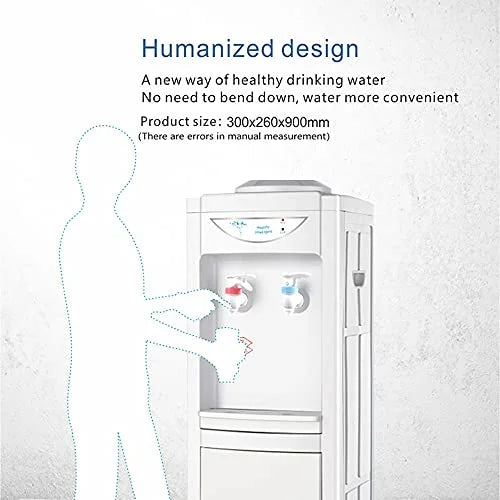 White 5 Gallon Top Loading Plastic Water Cooler Dispenser with Child Safety Lock K3762