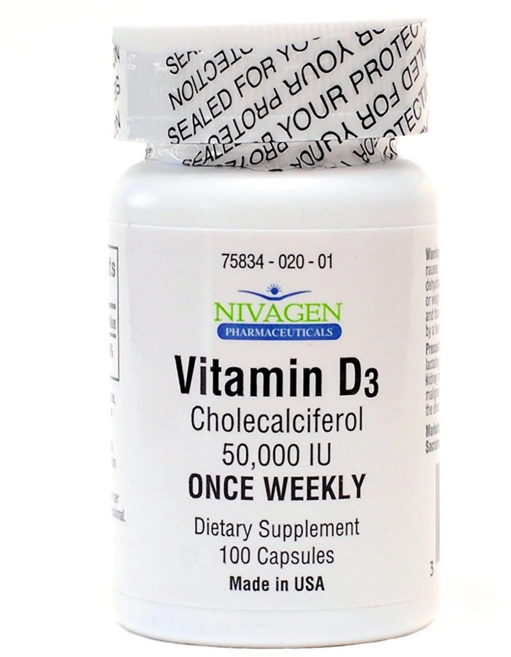 Vitamin D3 50,000 IU 100 ea (Pack of 4) U6433