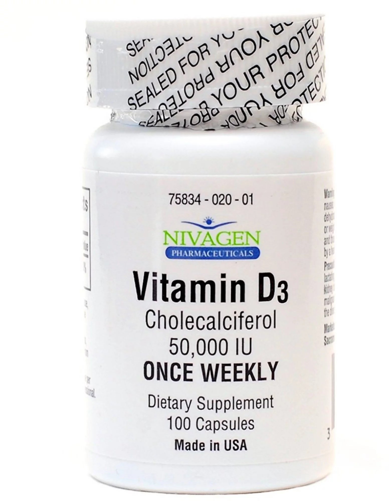 Vitamin D3 50,000 IU 100 ea (Pack of 4) U6433