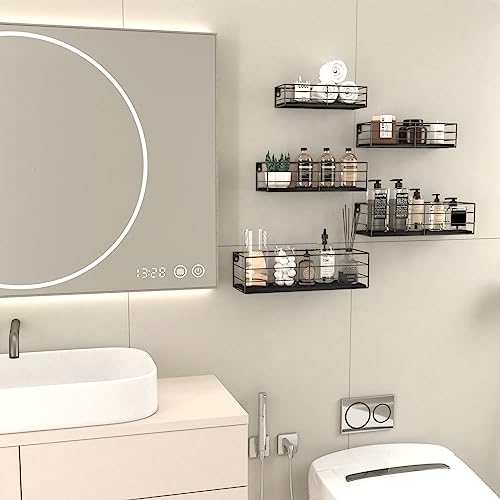 Black Floating Shelves Set of 5 H695