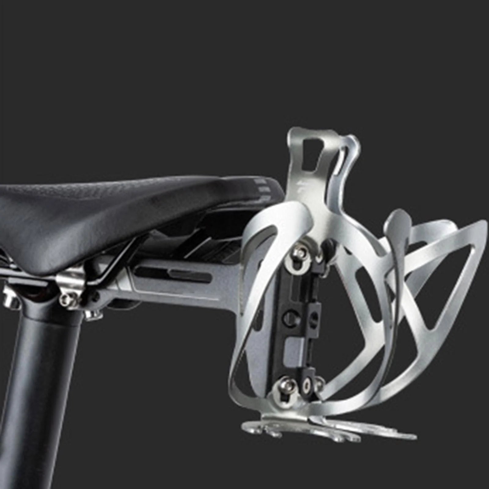 Black Aluminium Alloy Bike Bottle Cage Saddle Mount Adapter F57397