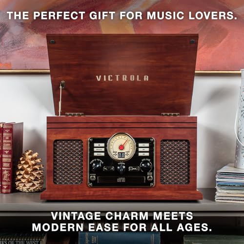 Natural 3-Speed Turntable with CD & Cassette Player, AM/FM Radio W370