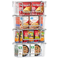 Set of 4 Stackable Metal Wire Freezer Bins with Foldable Handles K99687
