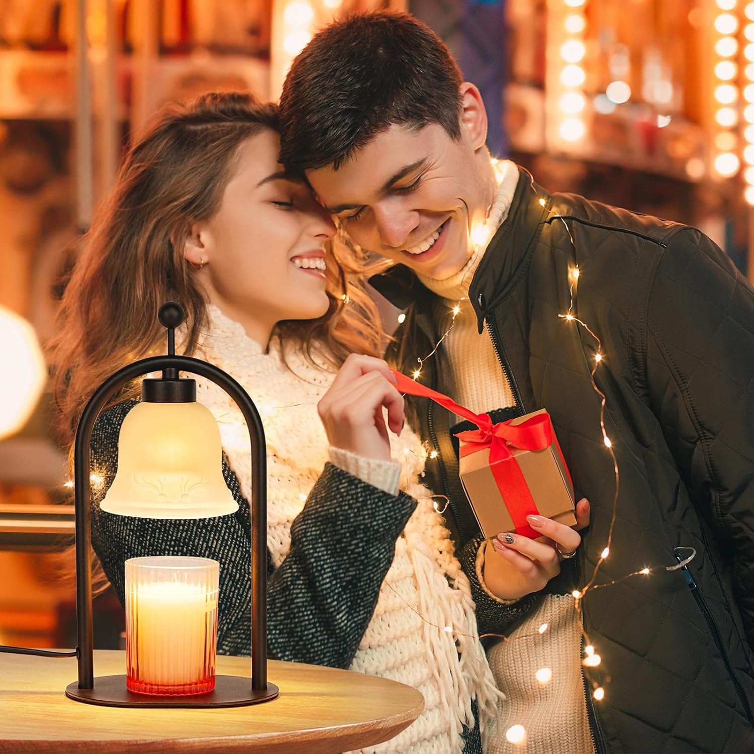 Candle Warmer Lamp with Timer, 2 Bulbs, Dimmable B28729