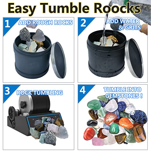 3 LBS Rock Tumbler Grit Set - 4 Step Tumbling Media G240952