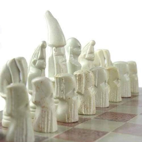 Hand Carved Soapstone Chess Set C64218