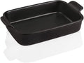 Black Rectangular Porcelain Baking Dish 13x9.6 inch Q74312