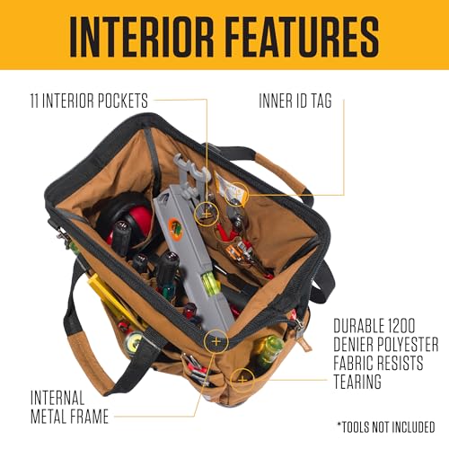 18-Inch Water-Resistant Tool Storage Bag with Molded Base M599