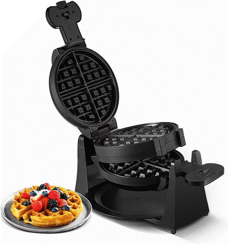 Black 8-Slice Nonstick Waffle Maker K195