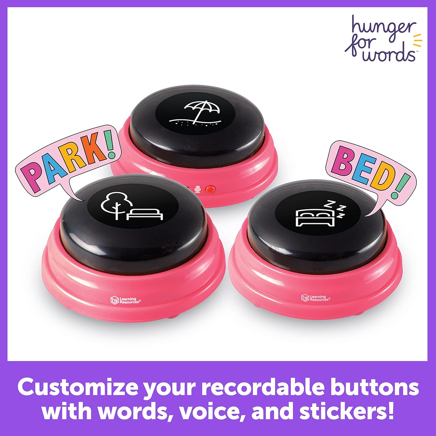 3 Piece Set of Recordable Speech Buttons for Dogs H396