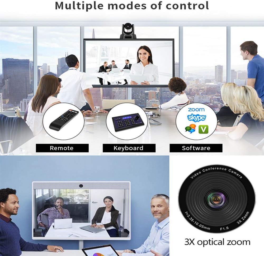 Full HD 1080p USB PTZ Video Conference Camera 3X Optical Zoom P2631