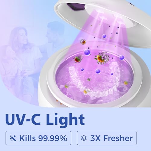 Ultrasonic Retainer Cleaner Machine with Removable Inner Tank, 180ml Capacity, 45kHz Ultrasonic Cleaner, 3 Modes N1905