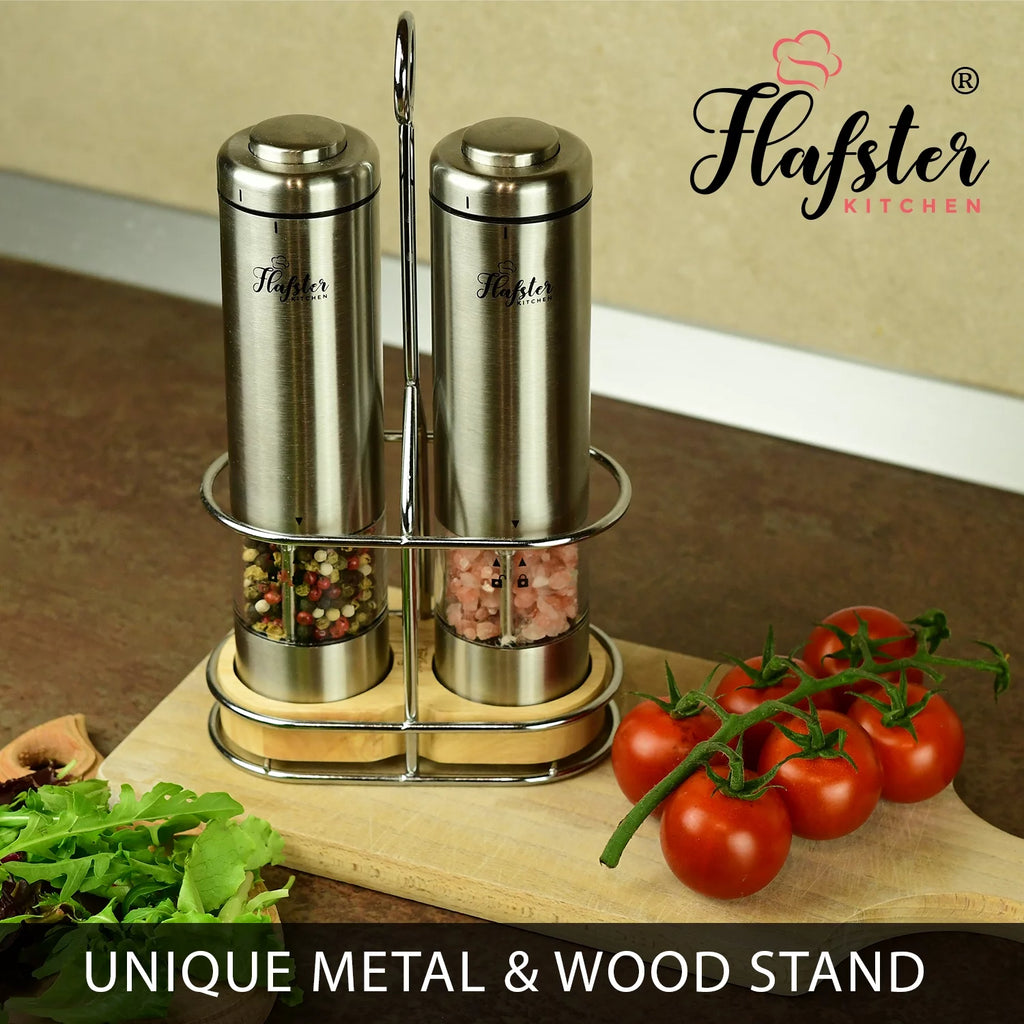 Battery Operated Electric Salt and Pepper Grinder Set D122