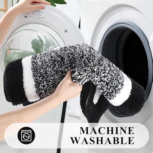 Non-Slip Absorbent Microfiber Bathroom Rug Set 2 Piece D7618