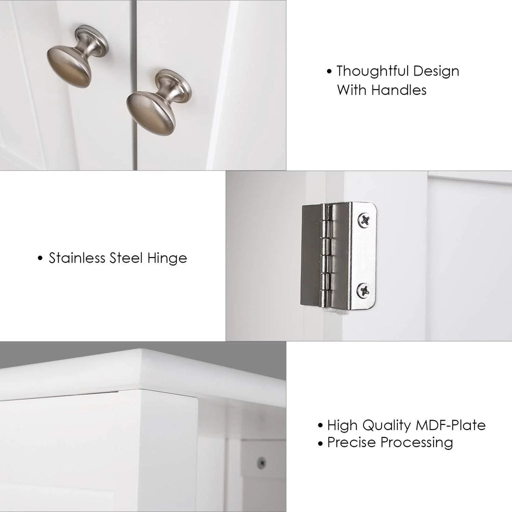 White 2 Door Wood Storage Cabinet M599