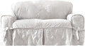 White Matelasse Loveseat Furniture Cover V79614