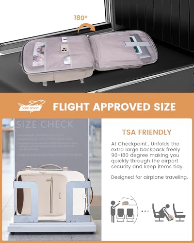 40L Carry on Backpack with 3 Packing Cubes, Waterproof Travel Bag M526