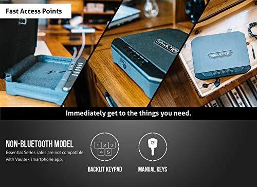Portable Safe with Auto Open Lid Rechargeable Lithium-Ion Battery T457