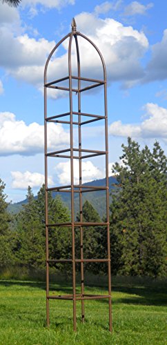 Large Obelisk for Climbing Garden Plants Weather Resistant Iron and Metal Vertical Yard Art E768561