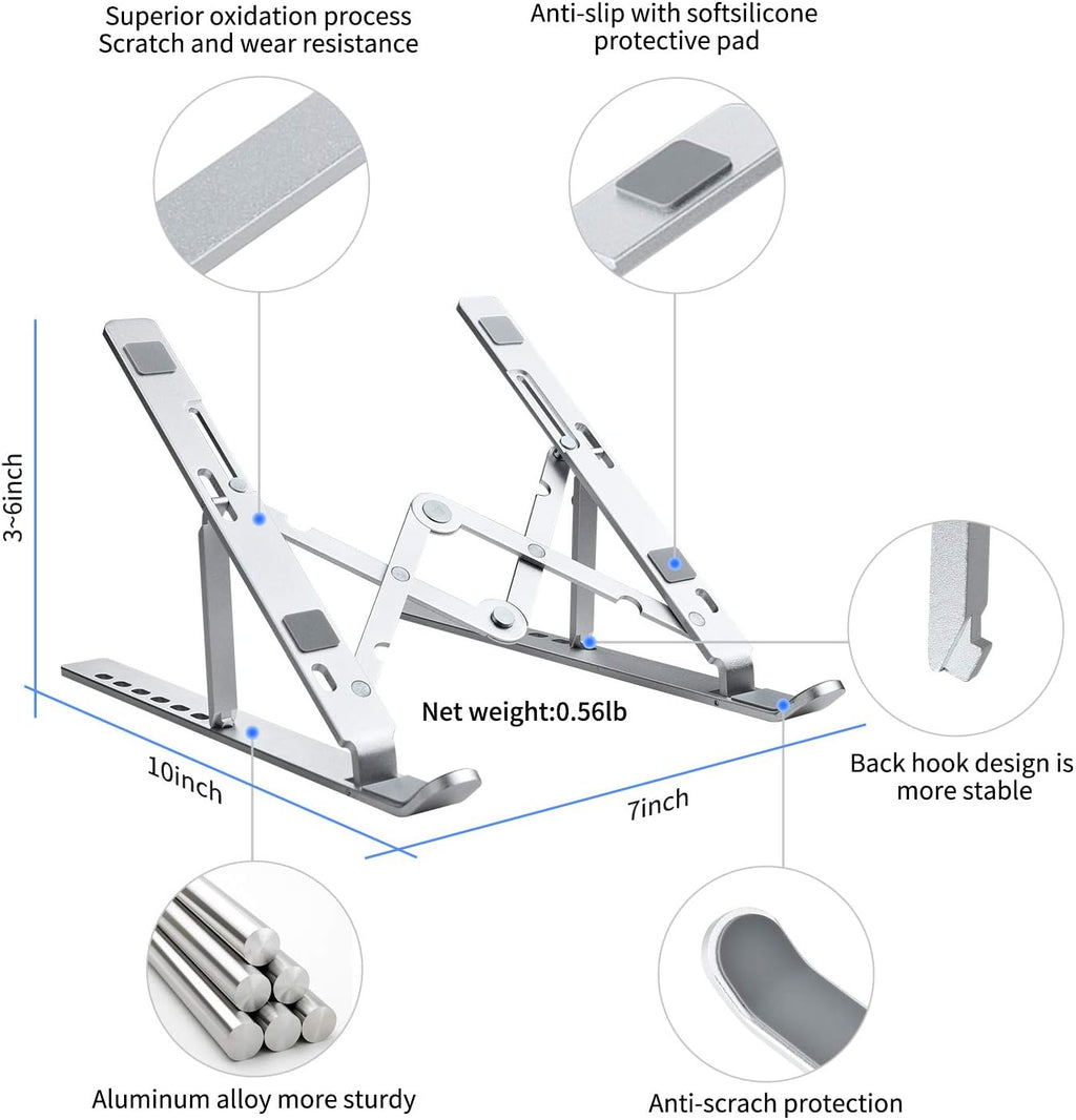 Adjustable Aluminum Laptop Stand 2pcs S951