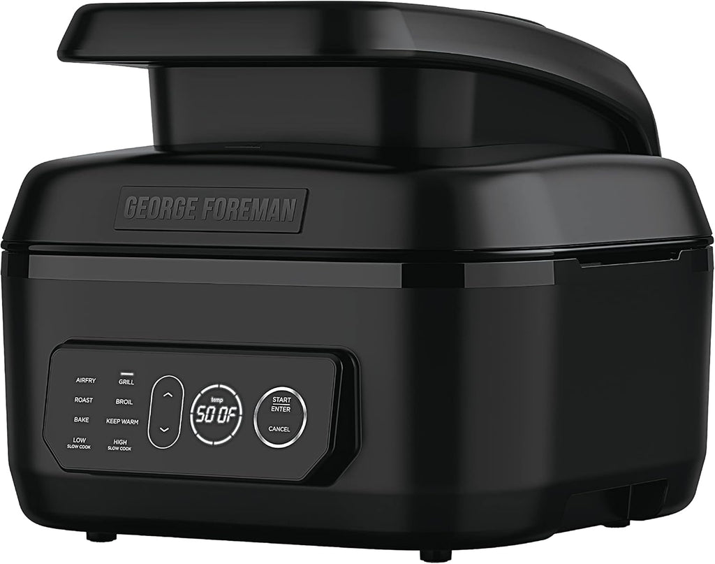 7-in-1 Electric Indoor Grill with Air Fry Technology, Black F4839