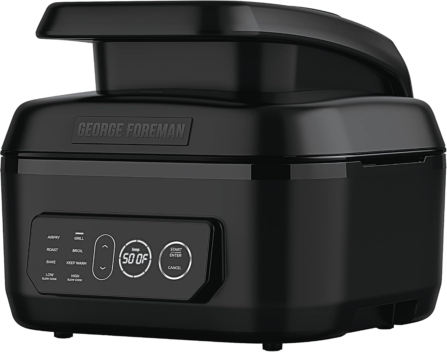 7-in-1 Electric Indoor Grill with Air Fry Technology, Black F4839