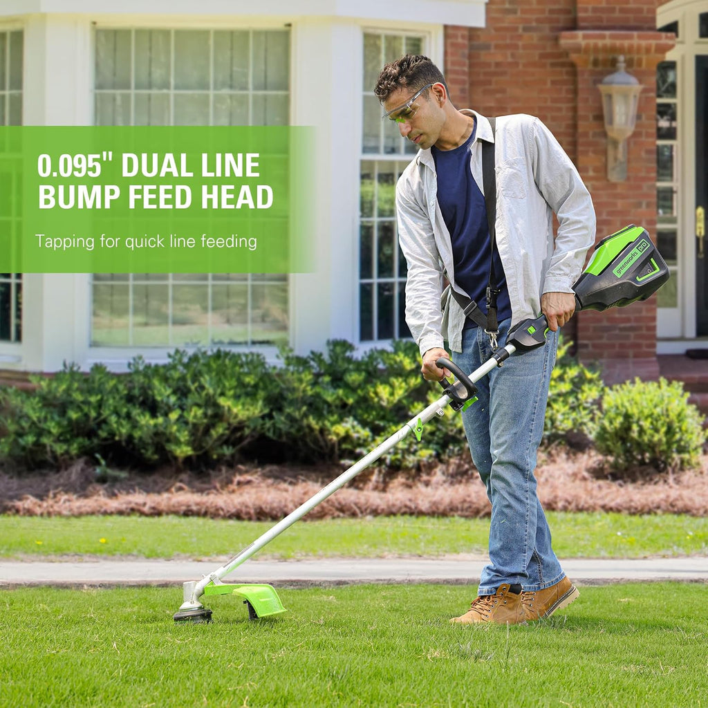 80V 16-Inch Brushless String Trimmer with 2.5Ah Battery and Rapid Charger G116020