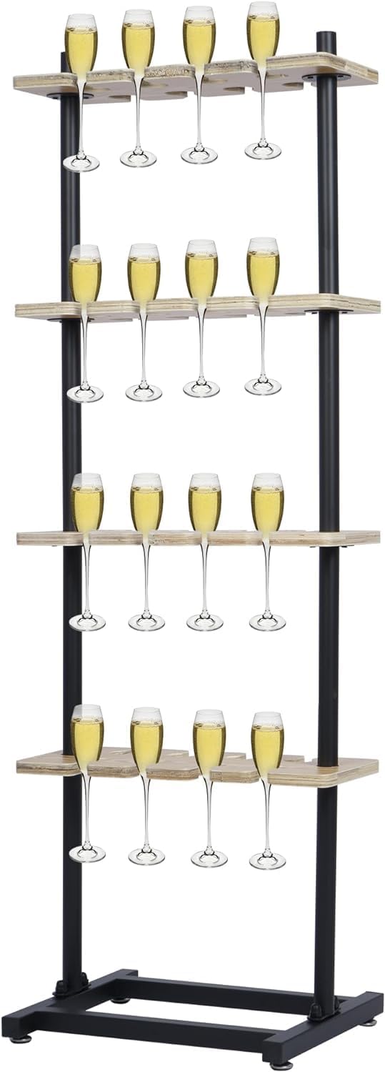 4 Tiers Wooden Champagne Wall Stand X108