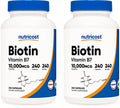 Biotin 10,000mcg Vitamin Supplement, 240 Capsules G61965