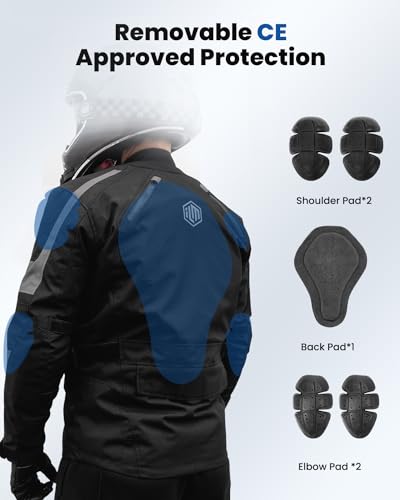 Motorcycle Jacket Adventure Riding Armored Airflow Dirt Bike Touring Waterproof Clothing C11458