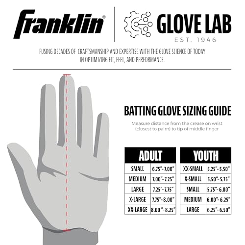 MLB Batting Gloves - Durable Full Wrap Cage Practice Gloves - Heavy Duty Leather K8386