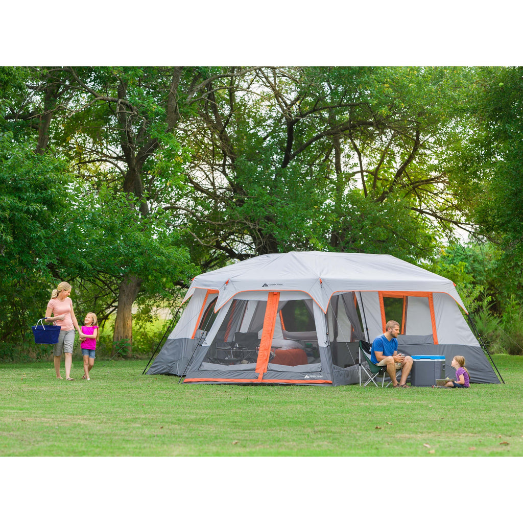 12-Person 3-Room Instant Cabin Tent with Screen Room F388