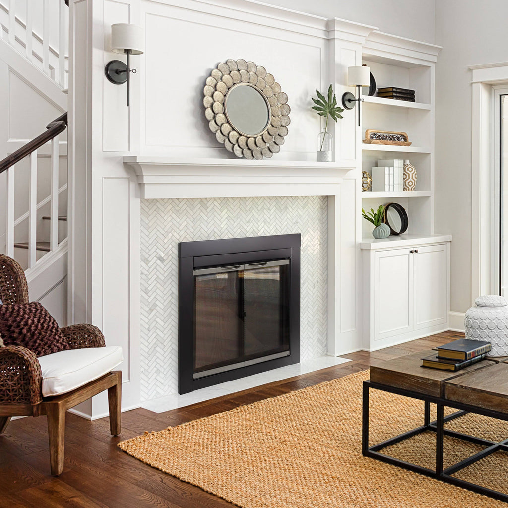 Large Fireplace Glass Doors A8545