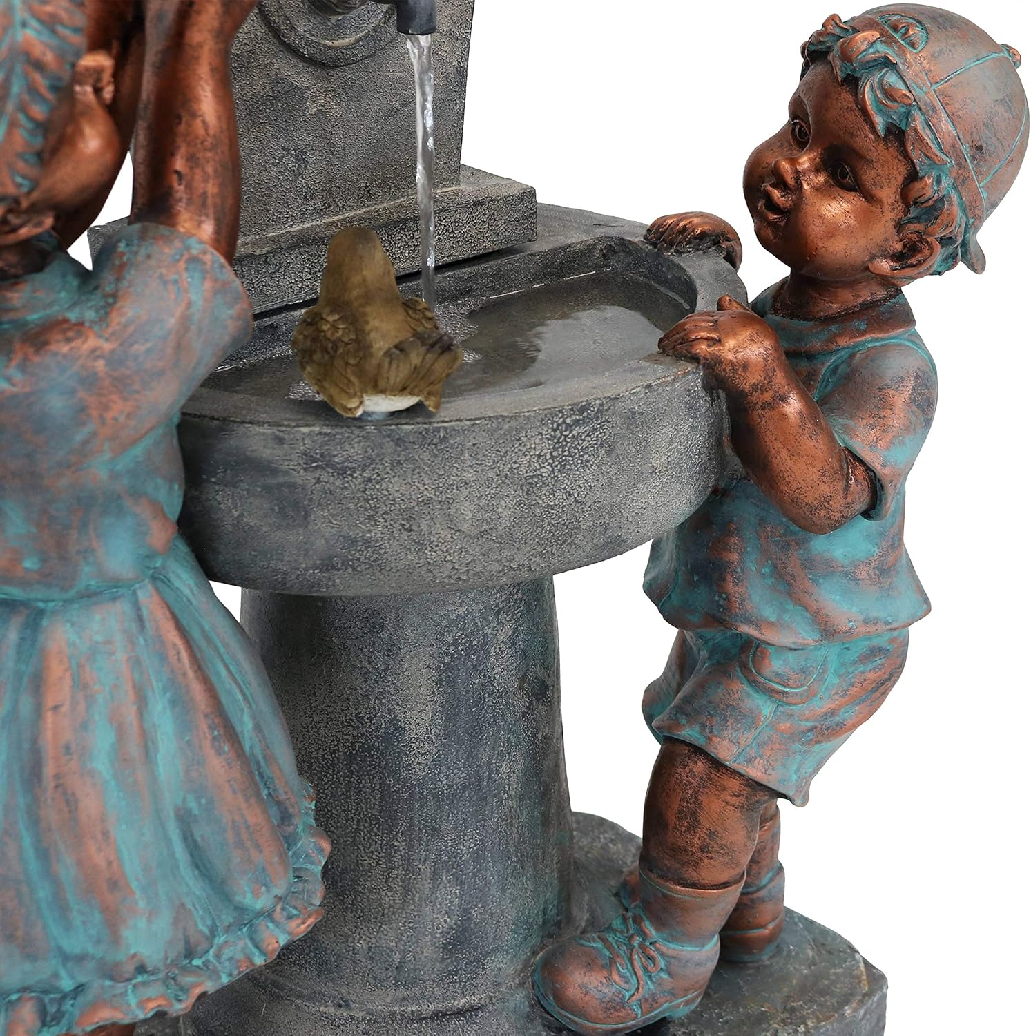 30-Inch Outdoor Water Fountain with Electric Submersible Pump S588554