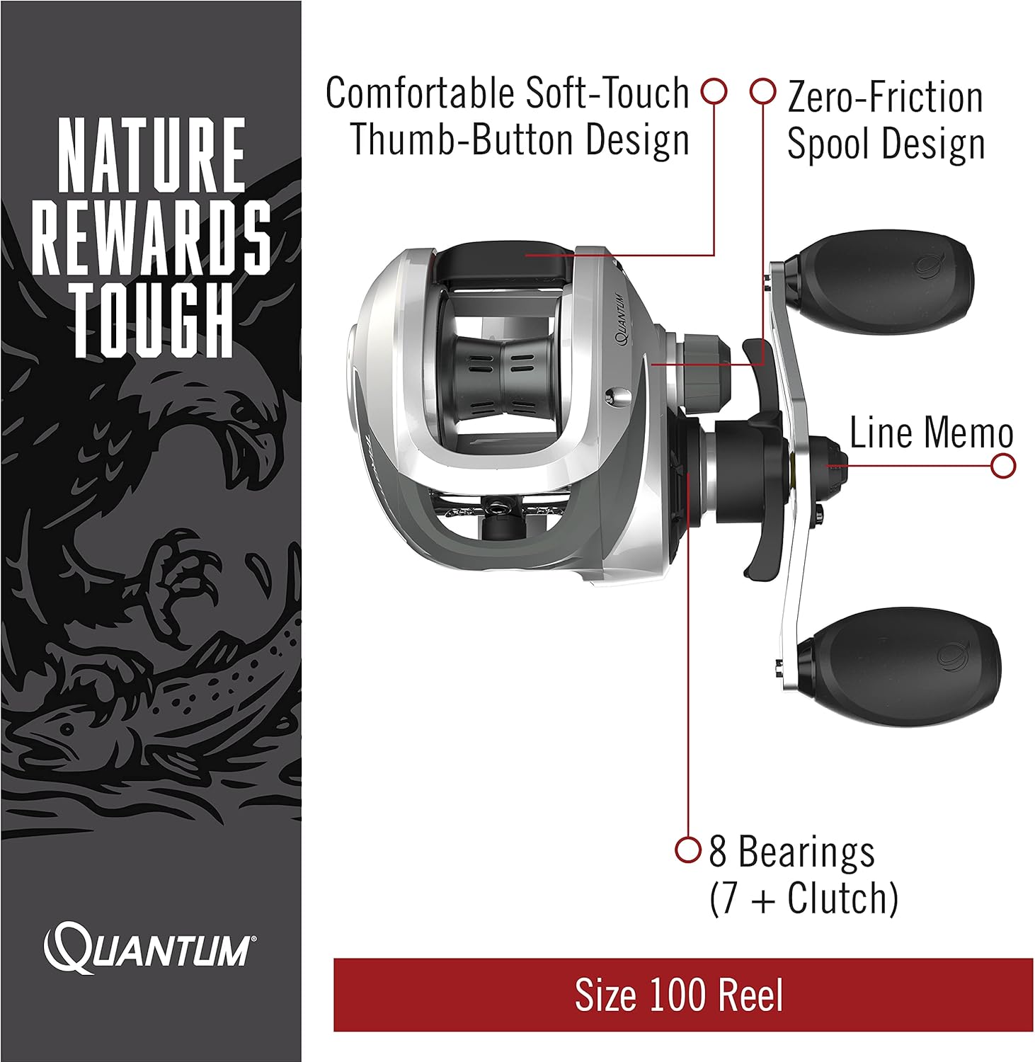 7.3:1 Gear Ratio Baitcast Fishing Reel Q299