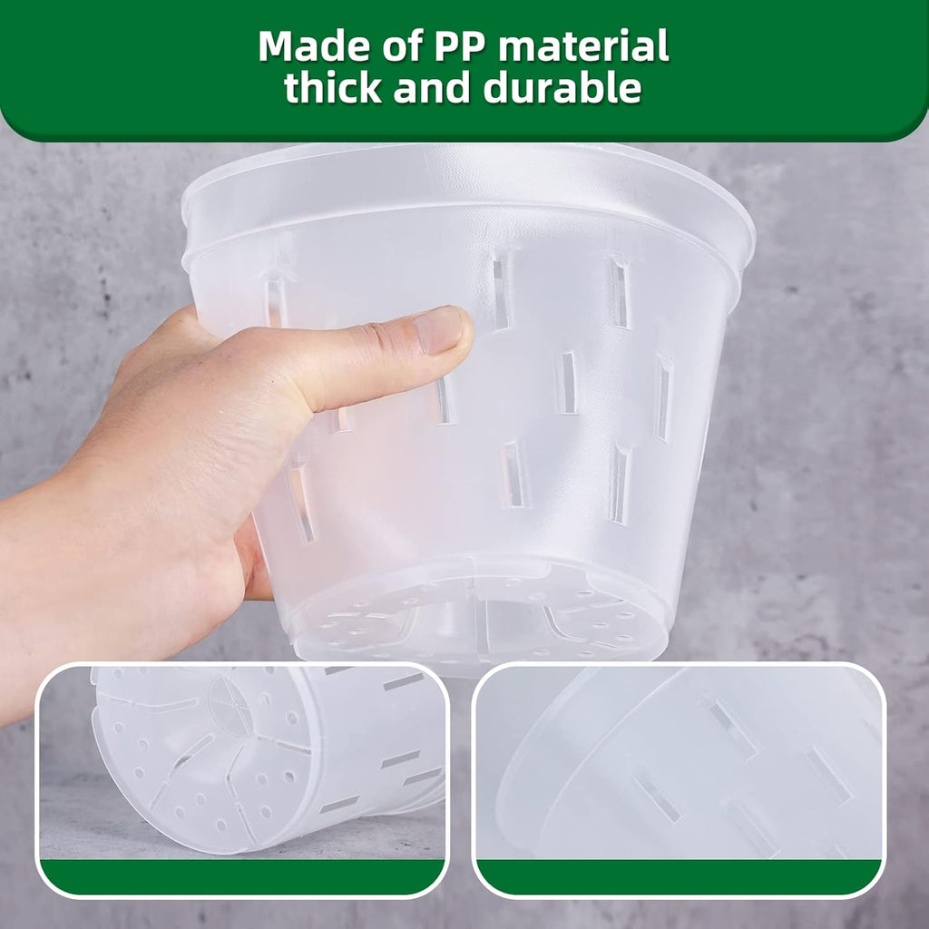 Clear Orchid Pot 6 Inch 5Pack Plastic Planter D751559