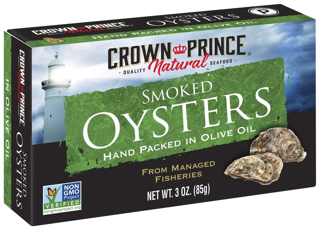 Smoked Oysters in Pure Olive Oil, 3-Ounce Cans (Pack of 18) N450