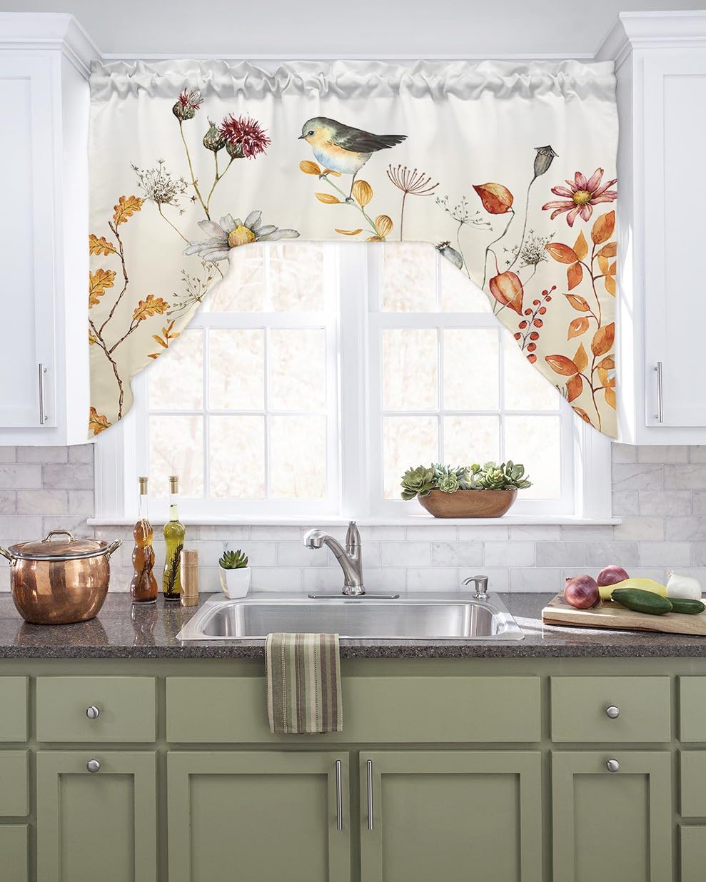 56''x36'' Rod Pocket Valance Curtains U861
