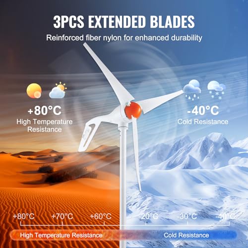 500W 12V 3-Blade Wind Turbine Generator with MPPT Controller R838