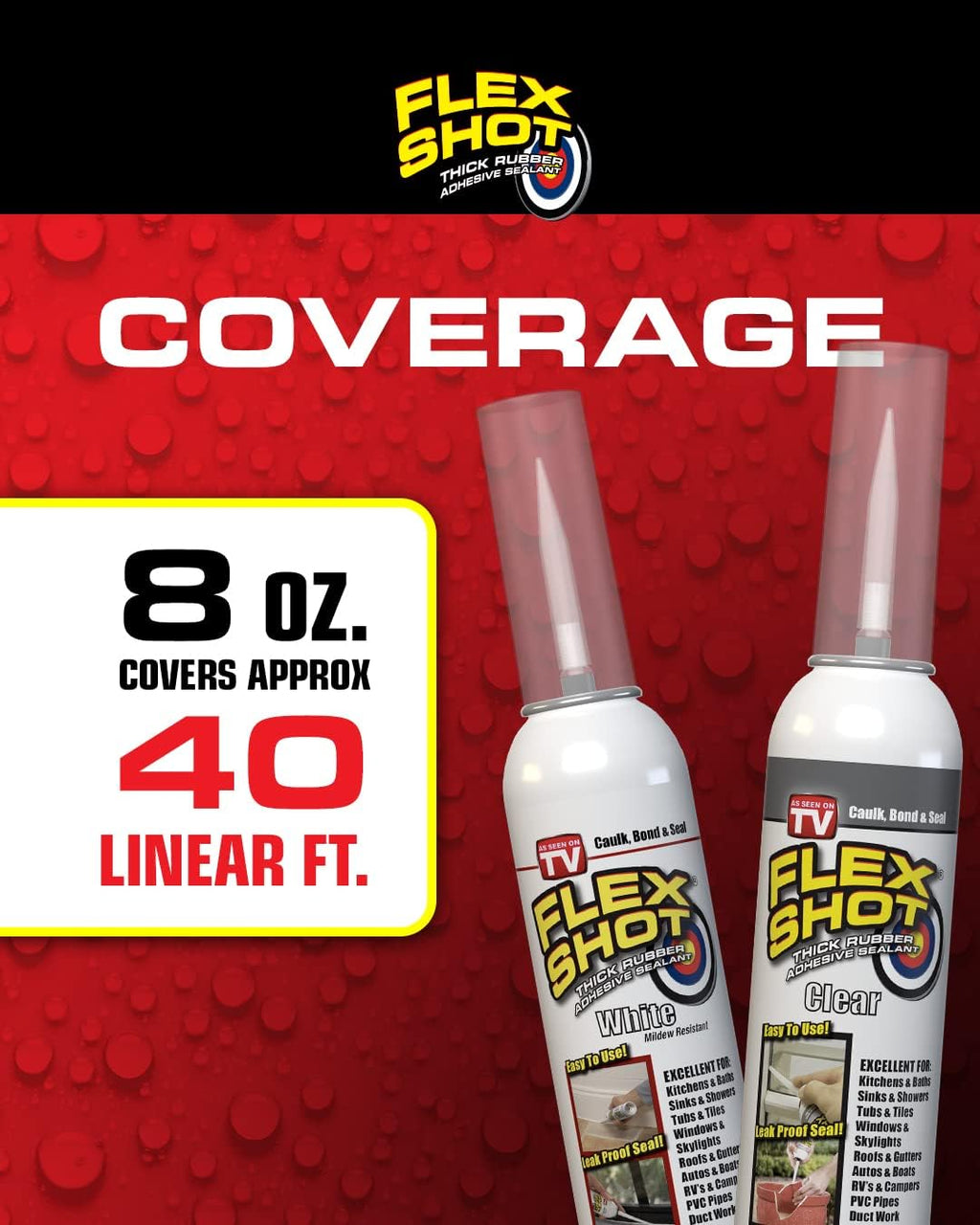 8 oz 2-Pack White Flexible Rubber Silicone Sealant Caulk N615797