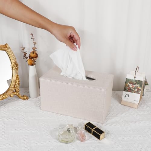 Black Leather Tissue Box Cover S1513