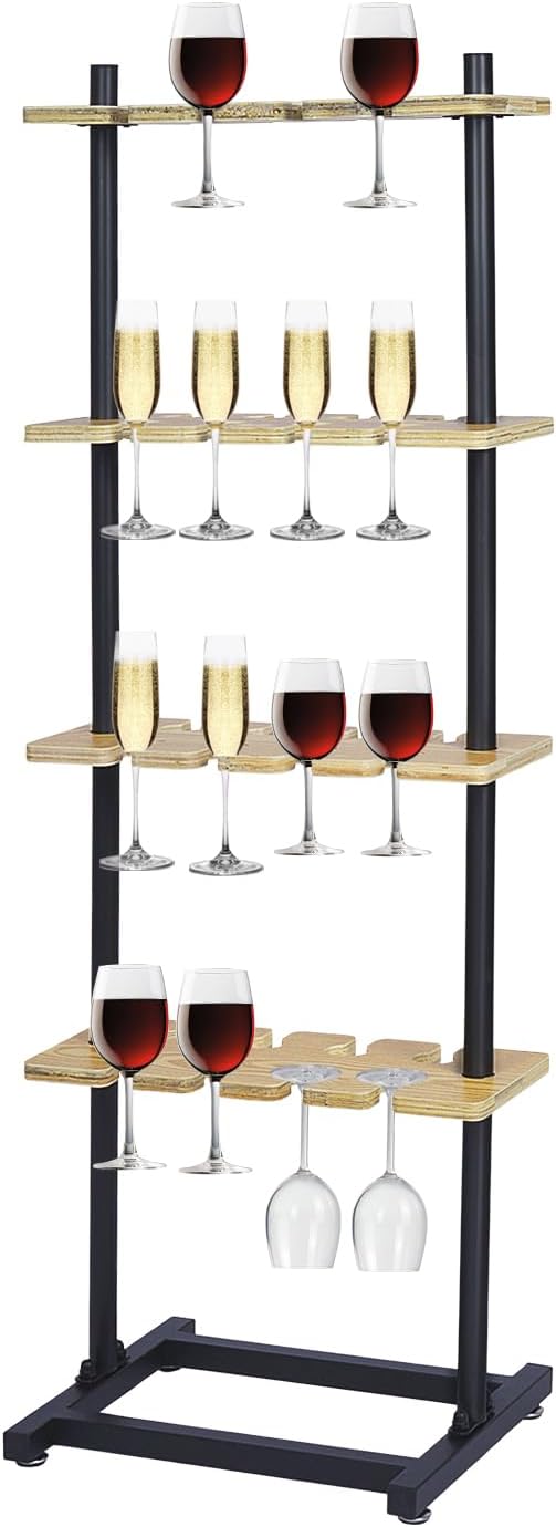 4 Tiers Wooden Champagne Wall Stand X108