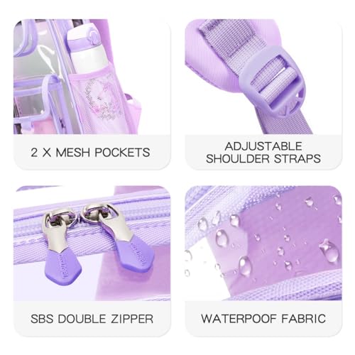 Clear 16 x 11 x 5inch TPU Backpack C9339