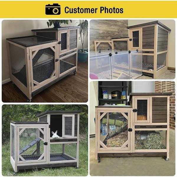 Large Indoor Rabbit Hutch with Pull out Tray H726793