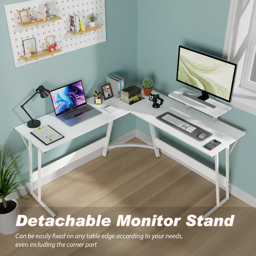 White L Shaped Corner Desk X6689
