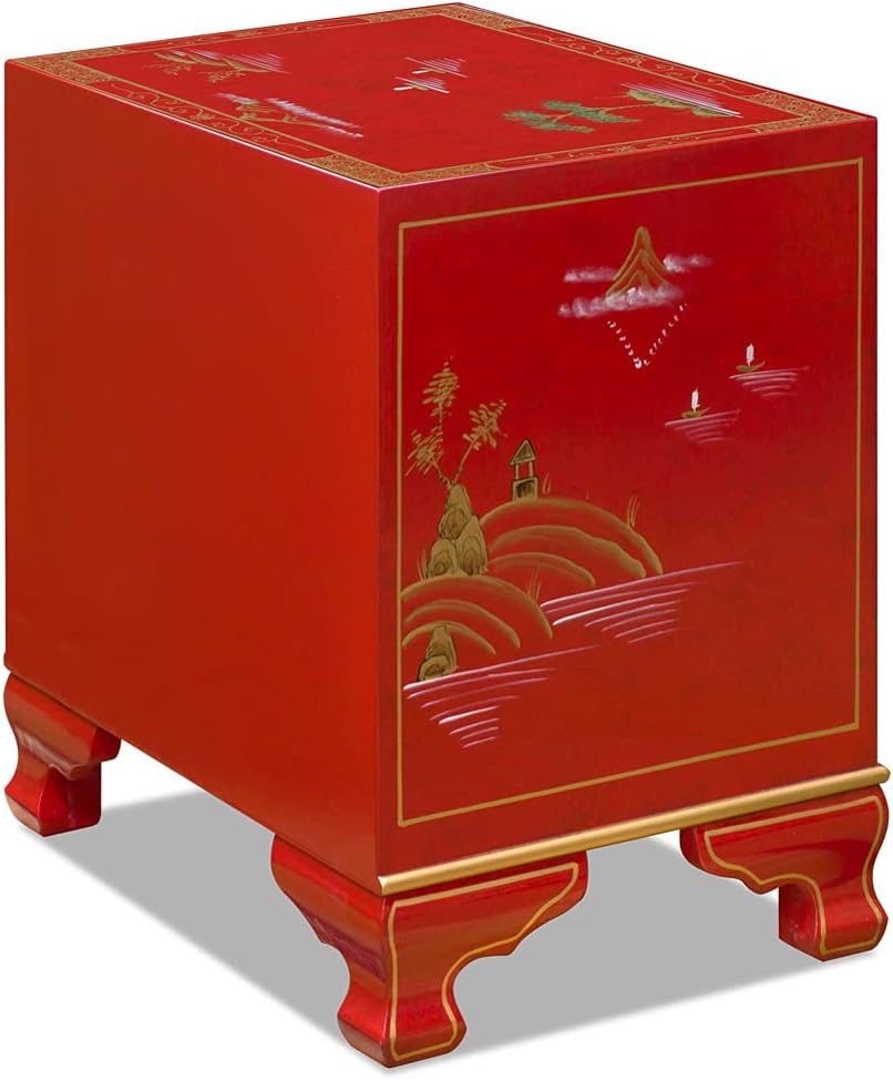 Red Accent Cabinet Z75708