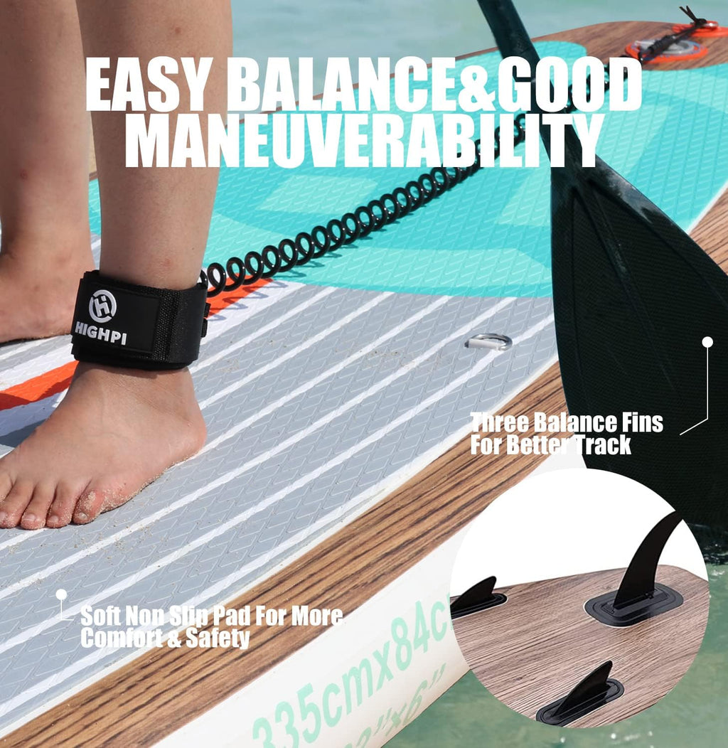 Inflatable Stand Up Paddle Board with Backpack, Pump, Paddle, Leash N55417